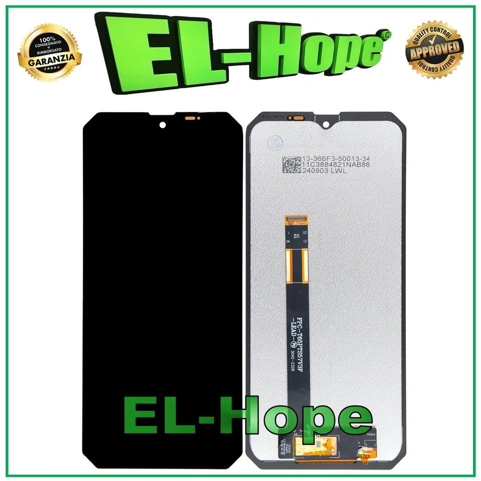 DISPLAY LCD PER BLACKVIEW BV4800 /BV4800 PRO TOUCH VETRO SCHERMO ASSEMBLATO NERO