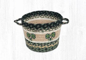 Earth Rugs UBP-116 Shamrock Printed Utility Basket 9" x 7" - Picture 1 of 1