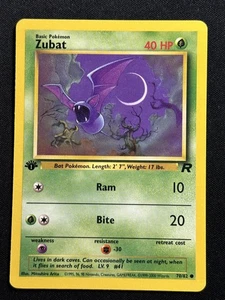 Zubat 1st Edition Team Rocket 70/82 LP-NM Pokemon Card - Picture 1 of 2