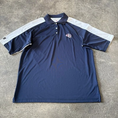 Camisa Polo Gonzaga Bulldogs Para Hombres M Azul Oscuro Golf Cuello Manga Corta Foto 1 de 4