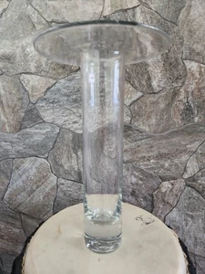 Blenko Glass Crystal Flat Top Vase 826L W/ Original Sticker - Picture 1 of 6
