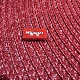 LEGO Red Tile Decorated 1x2 WEICHAI Sticker 3069pb0591 Set 75913 Ferrari Truck