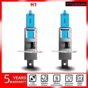 H1 Halogen Headlight Bulbs Kit High/Low/Fog Beam Super Bright 6000K Cold White - Picture 1 of 6