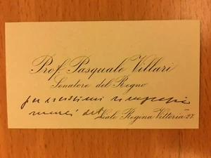 Biglietto autografo di Pasquale Villari - Picture 1 of 1