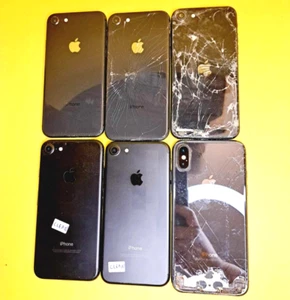 🔥USZKODZONY🔥 ZESTAW 6x APPLE IPHONE 7 SE 2020 8 X IOS TELEFON KOMÓRKOWY CZARNY - Zdjęcie 1 z 8