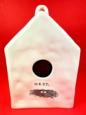Rare Vintage Early Rae Dunn Nest Birdhouse By M Studios Cover