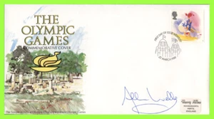 G.B. 1988 18p Sports on First Day Cover, signed Alan Wells (Temple of Hera) - Bild 1 von 1