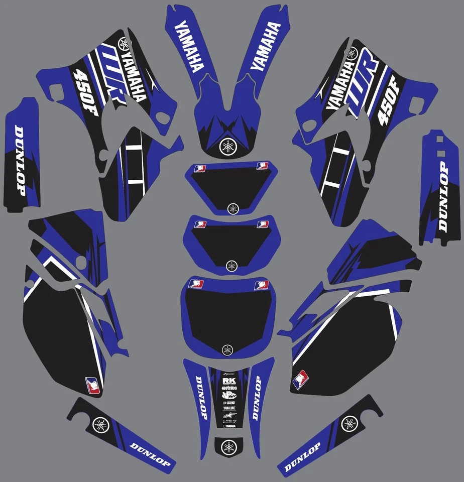 Adesivos azuis YAMAHA GRAPHICS WR 450F WR450F 2003 2004 2005 2006 - Imagem 1 de 1