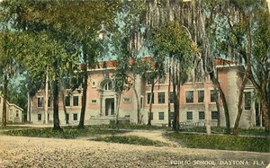 PUBLIC SCHOOL, DAYTONA, FLORIDA, VINTAGE POSTCARD  - Picture 1 of 1