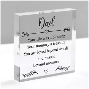 PERSONALISED Miss You Dad Birthday Dad Grandad Memorial Remembrance Ornament - Picture 1 of 6