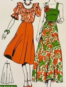 Vintage ULLSTEIN Sewing Pattern Swingy SKIRTS ~ in German (sizes 36-46) & cm! - Picture 1 of 6