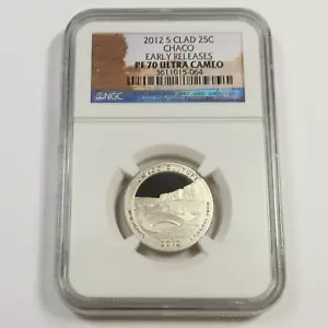 2012 S NGC PR70 PROOF UCAM Clad CHACO Quarter 25c US Coin #52169A - Picture 1 of 2