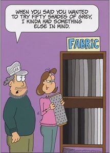 Birthday Greeting Card 6pk Gift for Quilters Sewers Crafters 50 Shades of Gray - Picture 1 of 3