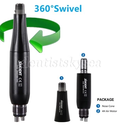 Proficción de higiene dental giratoria 360° pieza de mano motor de aire 4 orificios con cono de nariz 4:1 S Foto 1 de 4