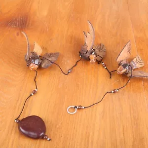 4 Holz Vögel Mobile Hängedeko Thailand - Bild 1 von 5