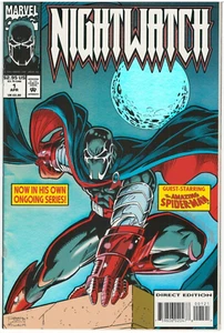 1994 Nightwatch #1 Marvel Comics 90s Vintage Magazine Comic Book With Spiderman - Picture 1 of 2