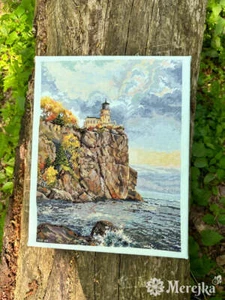 Merejka Counted Cross Stitch Kit Split Rock Lighthouse K-231 - Picture 1 of 5