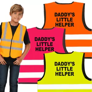 Gilet Little Helper di papà / semplice Hi vis per bambini - regalo perfetto per bambini - Foto 1 di 11