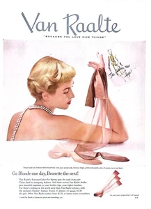 Van Raalte Stockings 1950 Print Ad Because You Like Nice Things 10"X14" - Picture 1 of 3