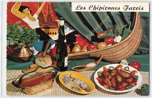 Tarjeta Postal Dentelee Recetas Cocina Chipirones Relleno Emilie Bernard n100 - Imagen 1 de 2