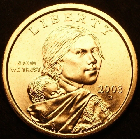 2003 D Sacagawea Dollar US Mint Coin in "Brilliant Uncirculated" Condition! Cover