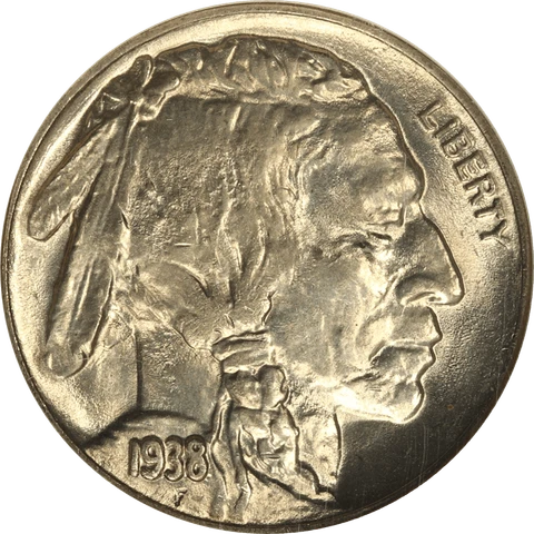 1938-D Buffalo Nickel 5c, NGC MS 66 - Nice Original Coin Cover