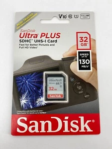 (13) SanDisk Ultra 32GB Class 10 SDHC UHS-1 Memory Card Up To 130MB/S - Picture 1 of 3