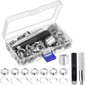 100PCS Ösen Rundösen 12-20mm Set mit Ösenzange Für Planenösen Gartenplane LKW - Bild 1 von 14