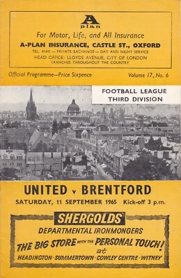 Oxford United v Brentford 11 September 1965 - Image 1 of 3