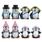 Festive Penguin Figurines for Christmas Home Décor and DIY Crafts 