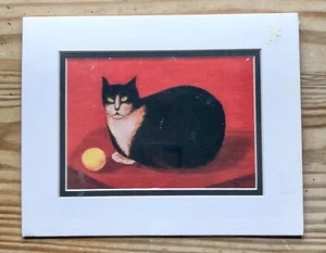 Tom Cat Litho Druck von Judith Brown Smoking Kätzchen Volkskunst rustikal Landhaus Kern - Bild 1 von 3
