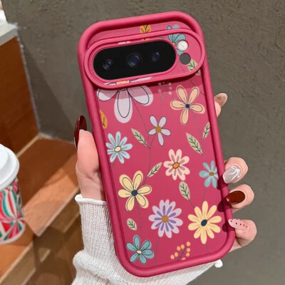 Phone Case For Google Pixel 9 Pro XL 8 Pro 8A 7 Shockproof Flower TPU Soft Cover - Image 1 of 4