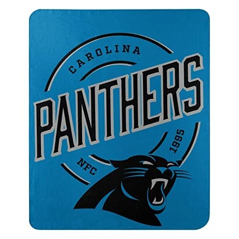 NFL Carolina Panthers Fleece Throw Blanket, 50" x 60", Campaign Cover