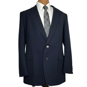 Marx Hart Schaffner Jack Nicklaus Blazer Jacket Golden Bear Blue Golf 44L - Picture 1 of 7