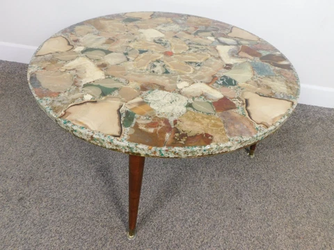 Mid Century Modern Tile Coffee Table Gibbings Style Eames Retro Cone Legs HOT! Cover