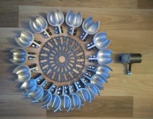 Pelton Turbinenrad, 19 Löffel Düse unmontiert 340 mm 13,39 Zoll - Bild 1 von 9