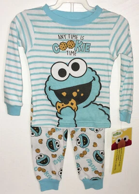Pijama Monstruo Galleta Plaza Sésamo Niños Talla 18M Nuevo Azul Blanco Foto 1 de 3