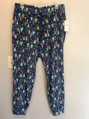 Жокей невероятно мягкий бегунов синий с цветной елки и звезды Sz M новый с Ярлыками - Изображение 1 из 4