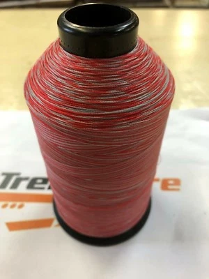 H&B VARIEGATED MULTI-COLOR RED GRAY COLOR 13449  T45 T46 8OZ NYLON THREAD NEW! - Image 1 of 3