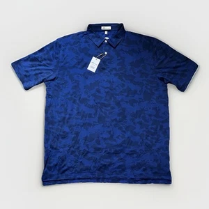 PETER MILLAR Crown Sport Stretch Golf Polo - Camo Blue - MS19EK74S - Size XXL - Picture 1 of 13