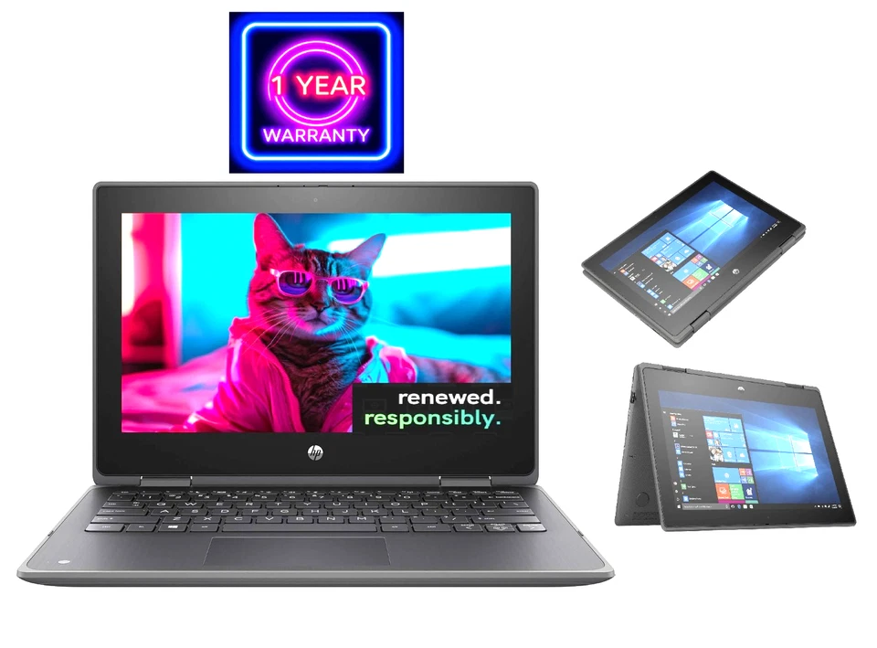 11.6" TouchScreen HP ProBook Laptop PC: Intel i3-10th Gen! 4GB RAM - 128GB SSD! - Image 1 of 4