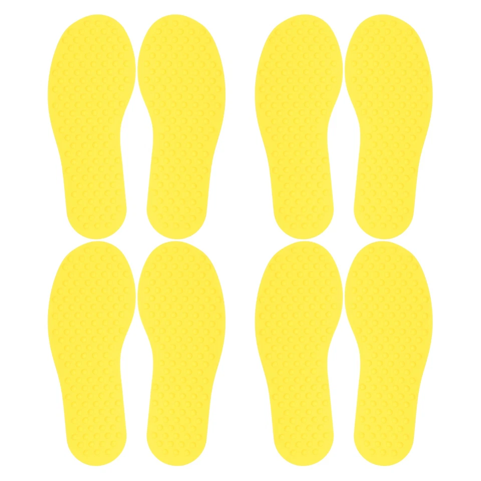 4 Pairs Feet Markers for Classroom Plastic Floor Foot Shaped Markers Yellow - Image 1 of 4