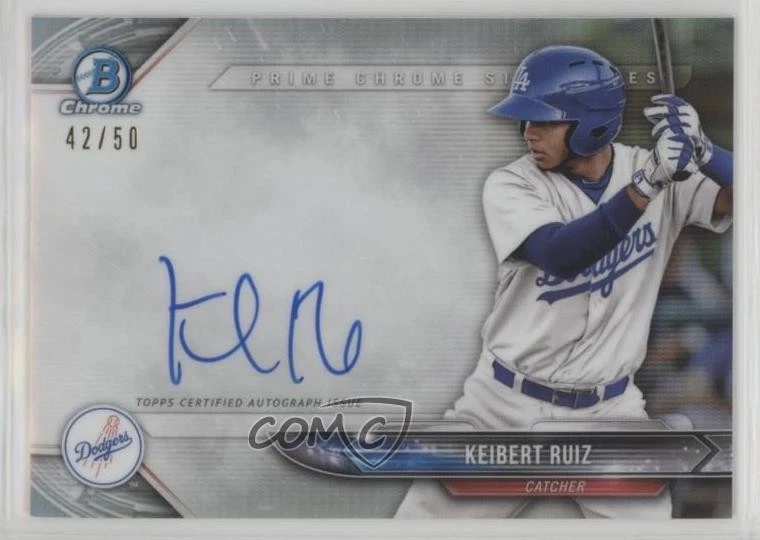 2018 Bowman Chrome Prime Chrome Signatures /50 Keibert Ruiz #PCS-KR Auto - Image 1 of 2