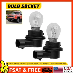 2pcs DRL Daytime Front Running Light Bulb w/ Socket 3-Pin Fit for Jeep Renegade - Picture 1 of 18