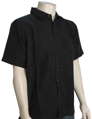 Quiksilver Waterman Manele Bay Button Down Shirt - Black - New - Image 1 of 2