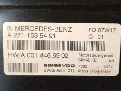 A2710107344 centralina motore per MERCEDES-BENZ CLK (C209) 200 2002 5413666 - Immagine 1 di 4