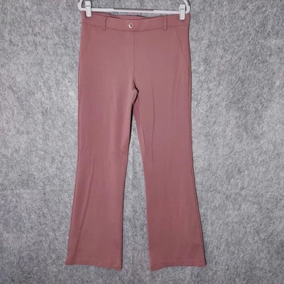 Betabrand L Petite Dress Pant Yoga Bootcut Flare Leg Stretch Office Casual Mauve - Image 1 of 4