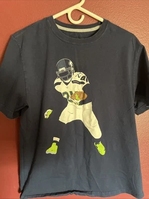 Camiseta Nike Azul Marino Seattle Seahawks Marshawn Lynch Para Hombre Talla Grande L De Colección Foto 1 de 4
