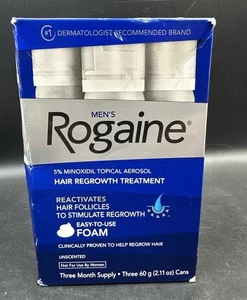 Tratamiento de regeneración de pérdida de cabello con espuma Rogaine para hombre suministro para 3 meses - caduca 09/2026 - Imagen 1 de 11