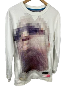 Entree LS White Crewneck Streetwear Sweatshirt – 7/10 Condition – Signs of Wear  - Picture 1 of 6